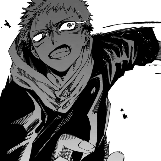 yuji itadori pfp black and white