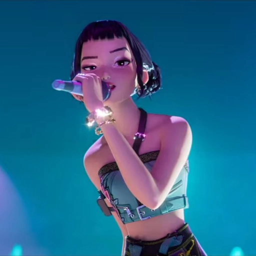 zoey cartoon style kpop demon hunters pfp