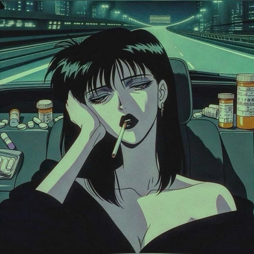 90s anime pfp dark aesthetic