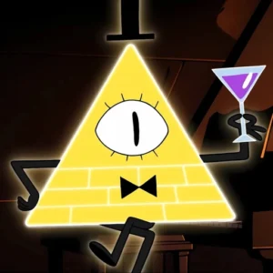 aesthetic bill cipher pfp glow