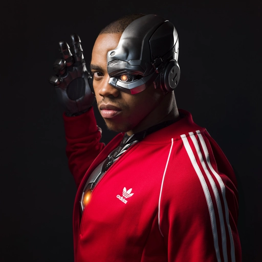 tech glow cyborg pfp