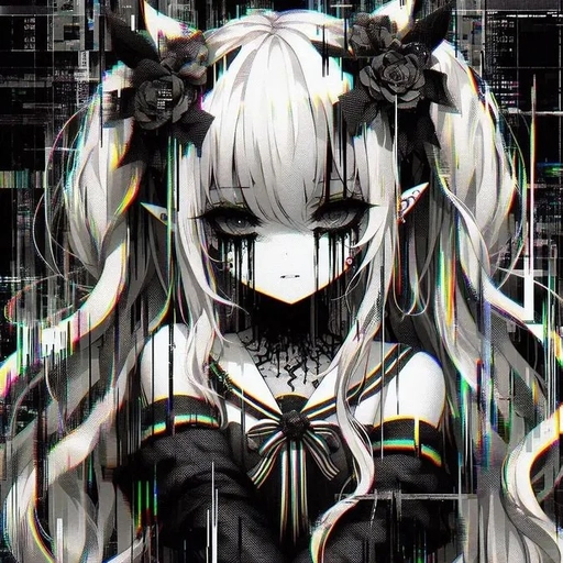 2020 glitchcore pfp colorful tone