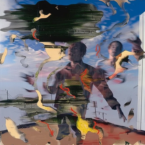 glitchcore pfps neon green