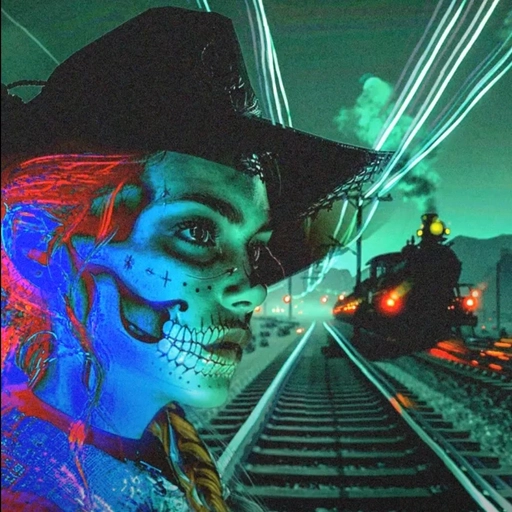 glitchcore pfps neon noise