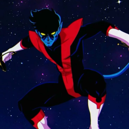 nightcrawler pfp jumping in shadows