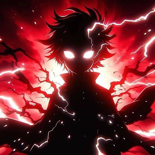 red aura pfp anime style