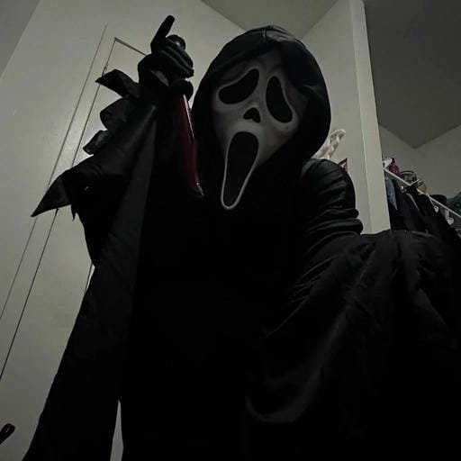 scream pfp horror mask style