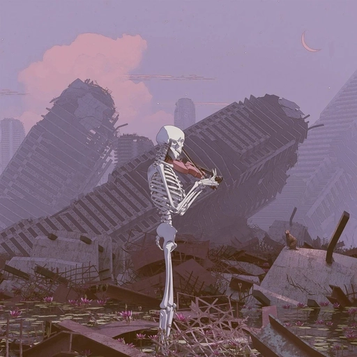 purple skeleton vibe