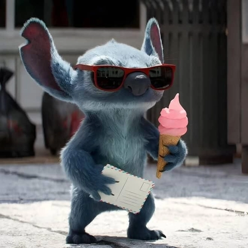 cute stitch pfp laughing