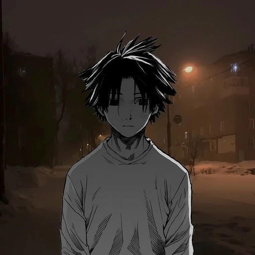 uruma shun pfp with snow background