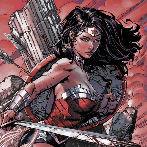 wonder woman pfp colorful