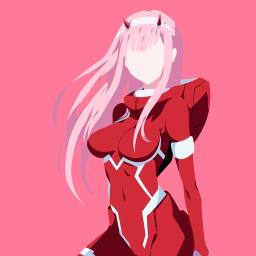 zero two manga pfp detailed