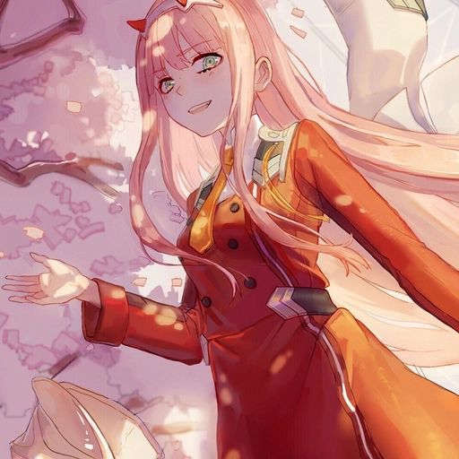 zero two pfp blushing
