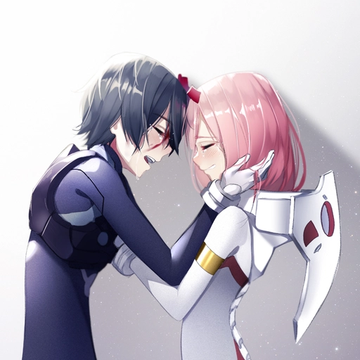 aesthetic zero two pfp bokeh