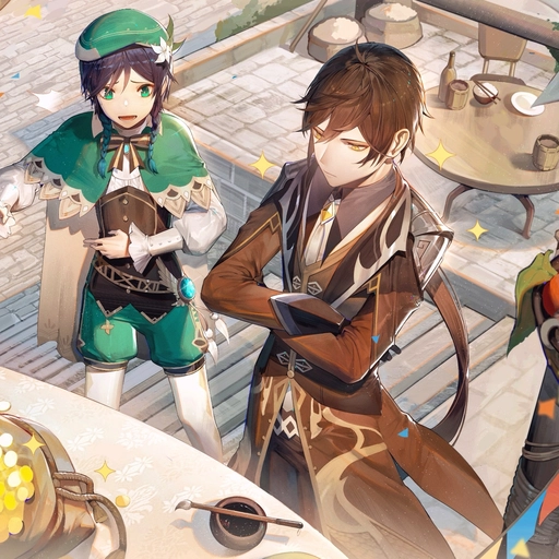 aesthetic zhongli pfp golden hue