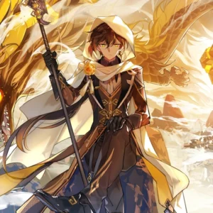 aesthetic zhongli pfp art style