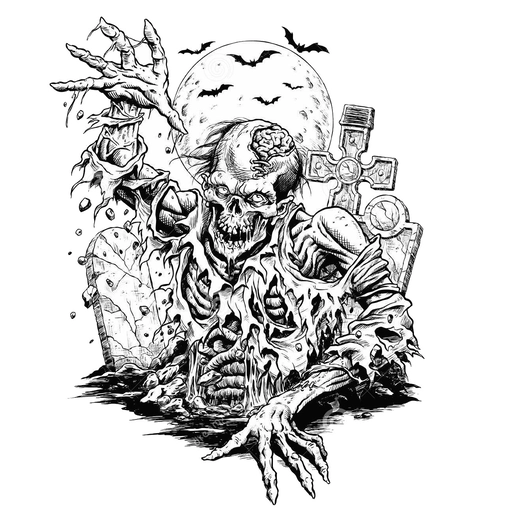 zombie profile pic graveyard