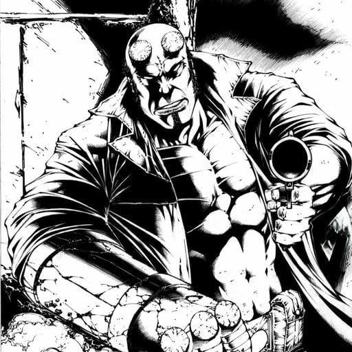 Hellboy pfp illustration art