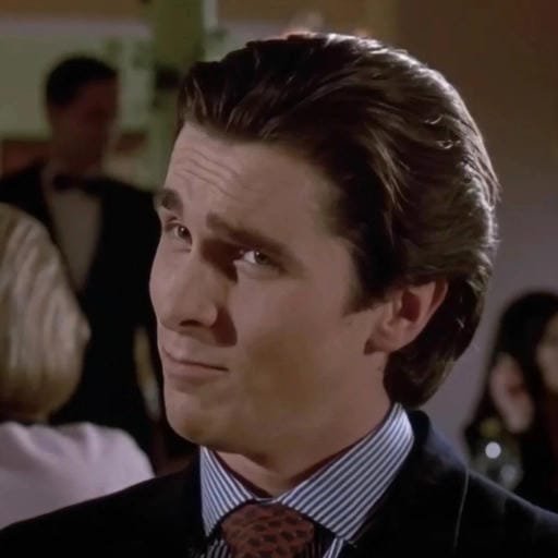 aesthetic patrick bateman pfp close-up