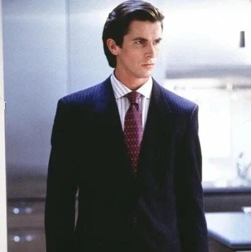 aesthetic patrick bateman pfp modern style