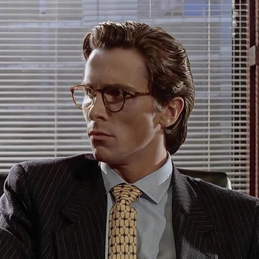 aesthetic patrick bateman pfp moody wallpaper