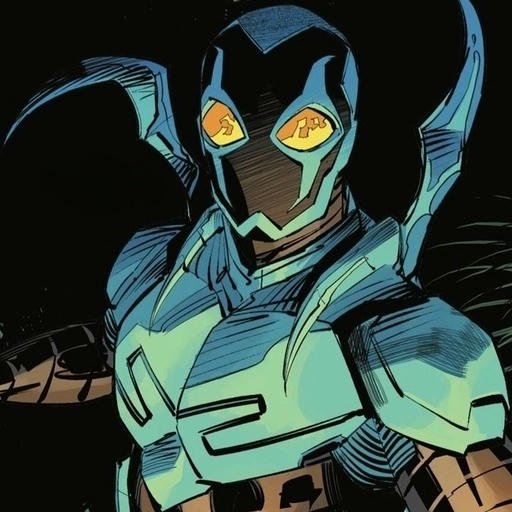 blue beetle pfp heroic pose