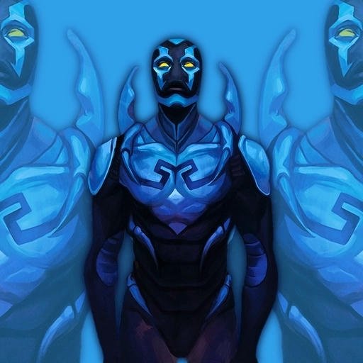 blue beetle pfp superhero vibe