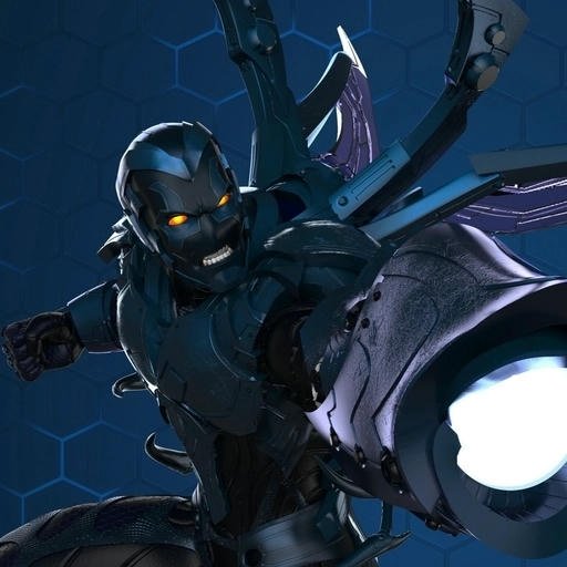 blue beetle profile picture bold colors