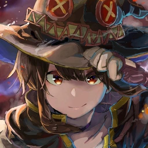 colorful art megumin pfp
