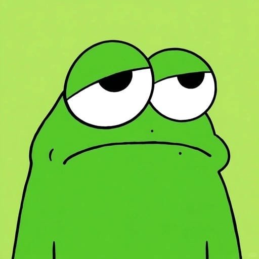 cute frog pfp sitting on lily pad