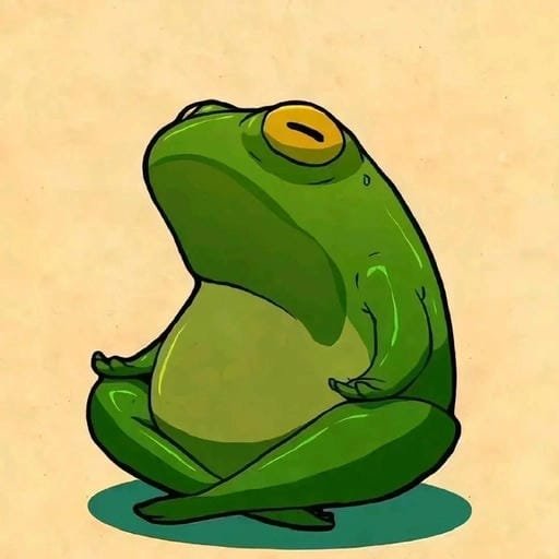 frog pfp aesthetic in pastel style