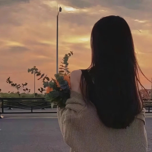 girly pfp with long hair