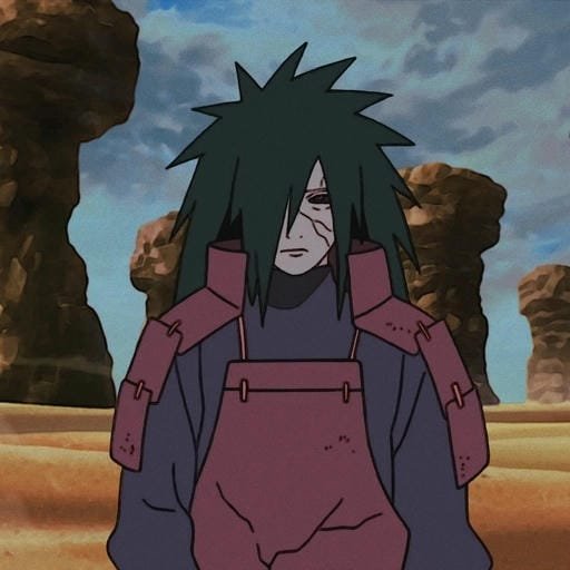 madara pfps red glow
