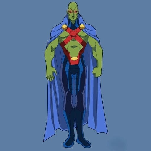 martian manhunter red eyes