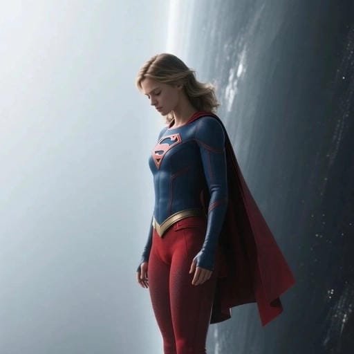 minimal supergirl icon for profile