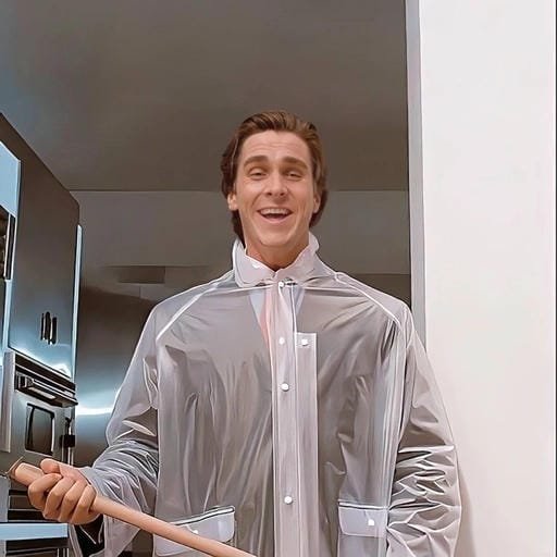 patrick bateman pfp blood aesthetic portrait