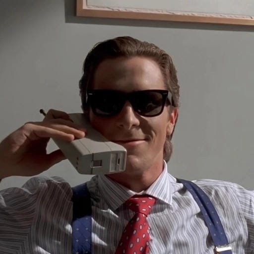 patrick bateman pfp blood cinematic