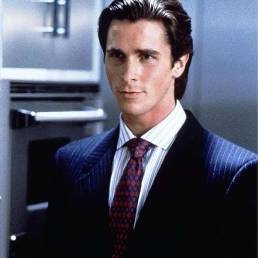 patrick bateman pfp blood splatter