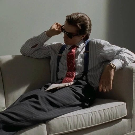 patrick bateman pfp cinematic lighting 4k