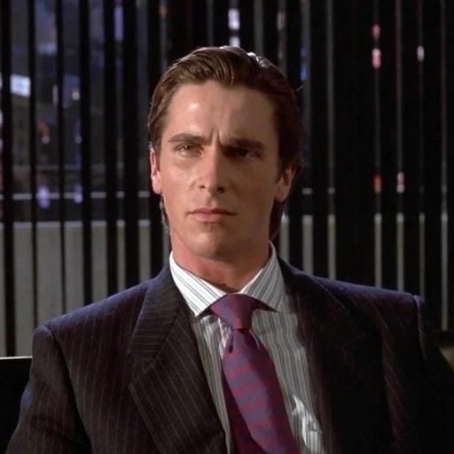 patrick bateman pfp serious expression
