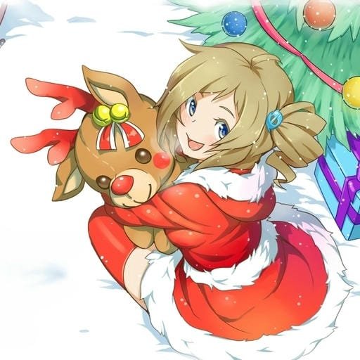 anime christmas couple pfp online