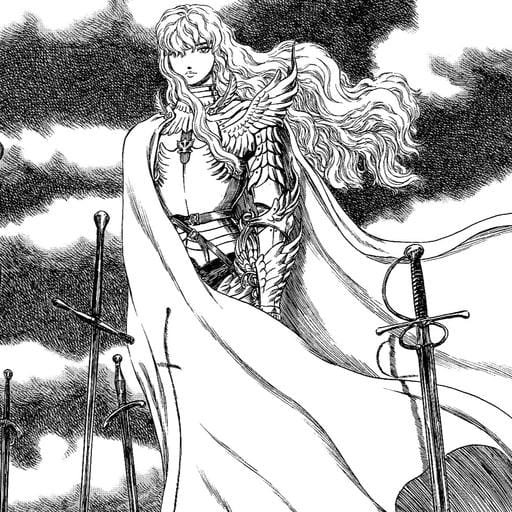 moody black and white berserk pfp aesthetic