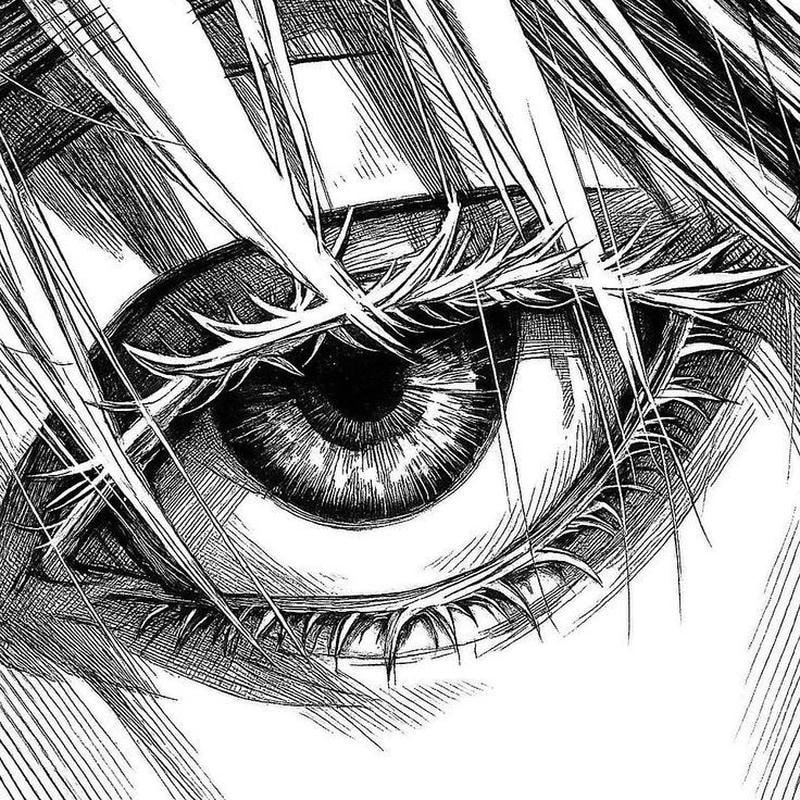 Aesthetic anime eye illustration with gentle pastel colors anime eye pfp