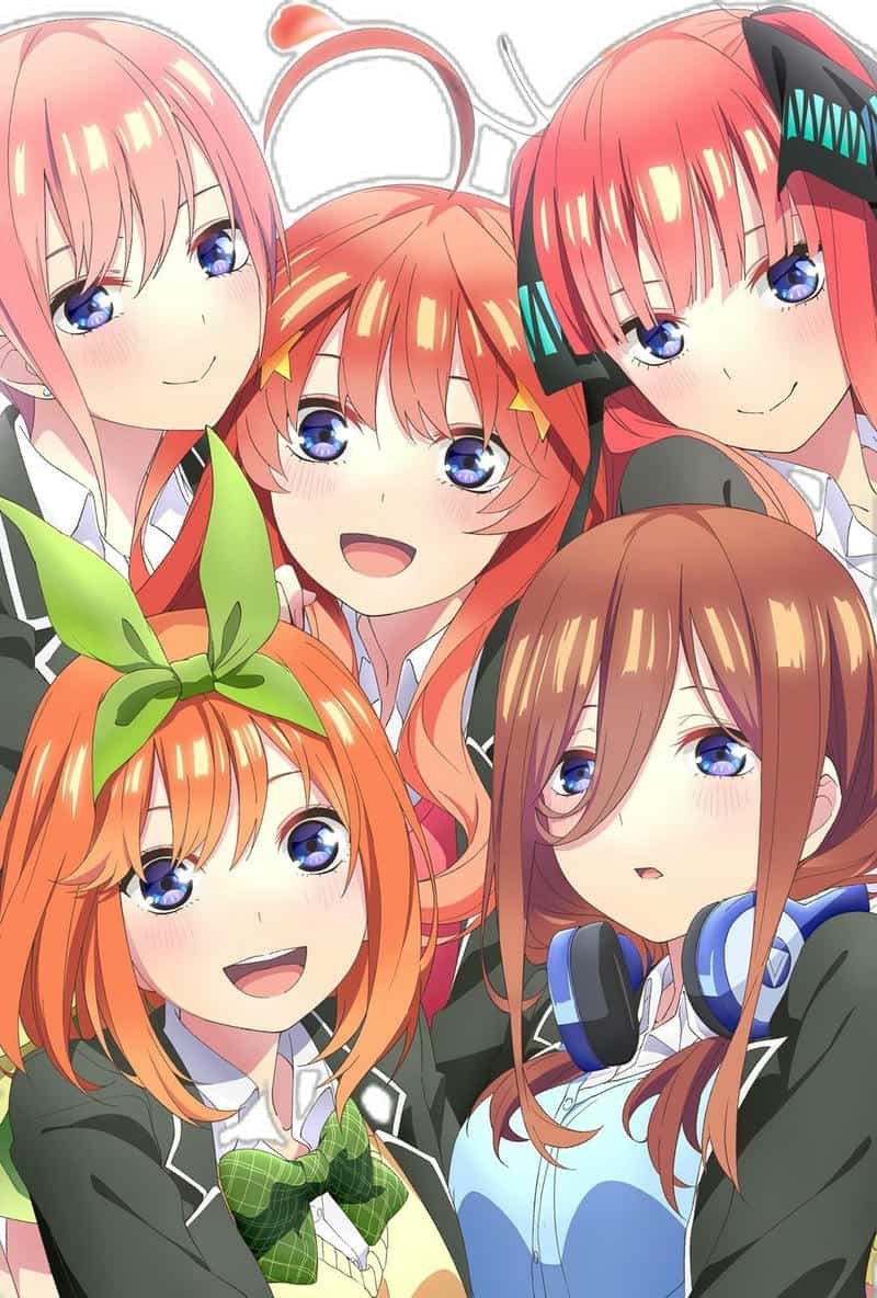 Aesthetic anime icons featuring quintessential quintuplets pfp style