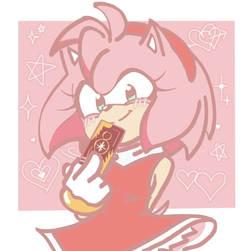 Amy Rose pfp with cheerful vibe perfect gaming profile