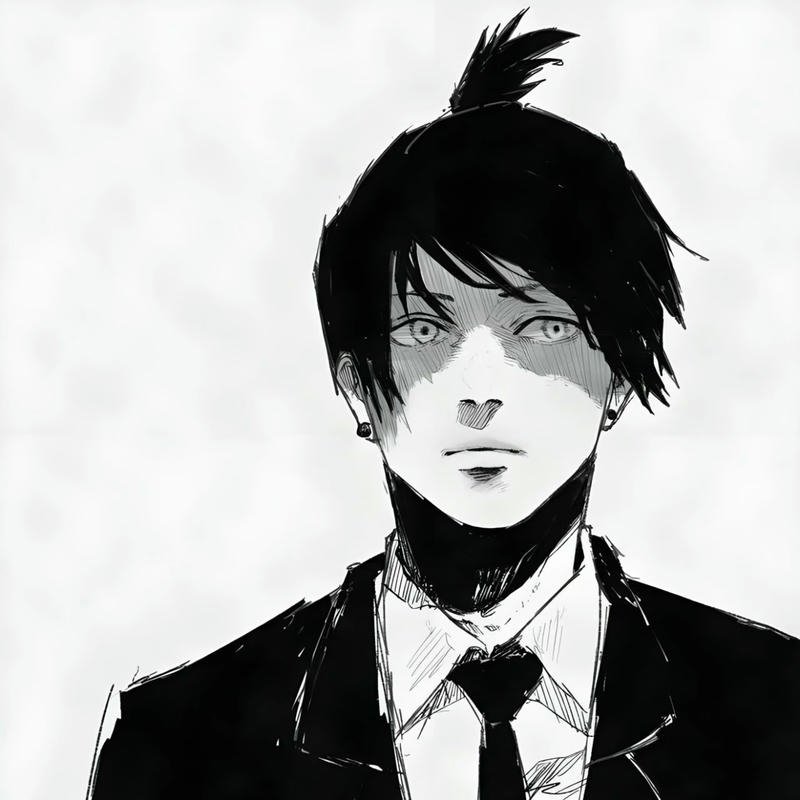 Anime character with glasses stylish anime man pfp portrait