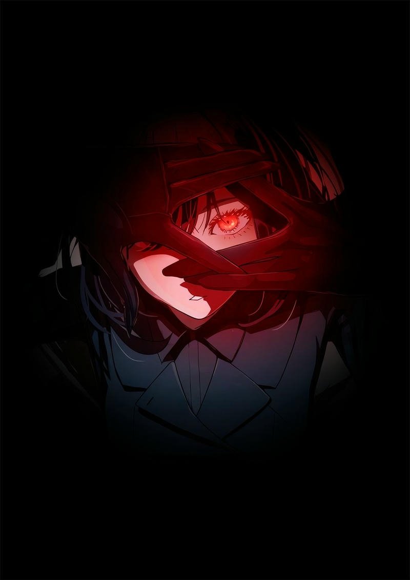 Anime eye pfp with deep blue iris and soft glow