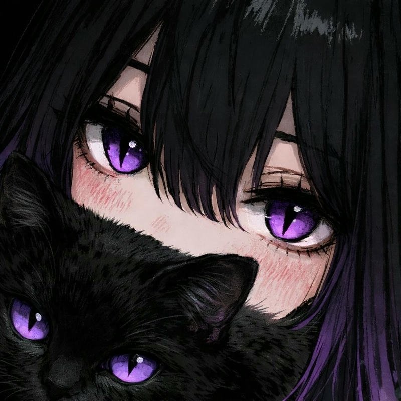 Anime eye pfp with galaxy style iris aesthetic design