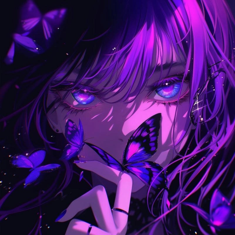 Anime eye pfp with mysterious shadow and glowing iris