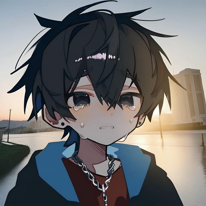 Anime male portrait with intense eyes anime man pfp